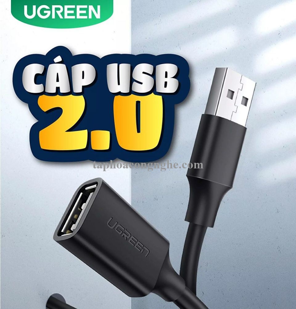 Ugreen 10317 3M màu Đen Cáp tín hiệu nối dài USB 2.0 lõi thuần đồng US103 30010317